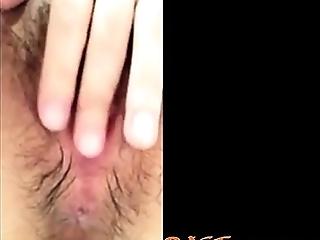 Asian Teen Masturbating Her Hairy Pussy